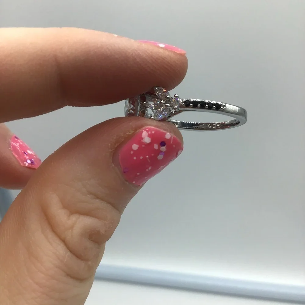 New white crystal fashion engagement ring size 7 - Picture 12 of 16